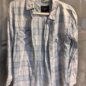 Rails Light Blue Plaid Shirt